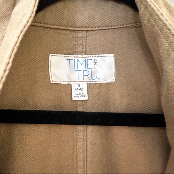 NWT Time and Tru Snap Front Tie Belt Utility Jacket Tan sz Small - Picture 7 of 12